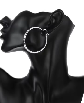 Pendientes de Aro "Efecto Diamante" en Plata